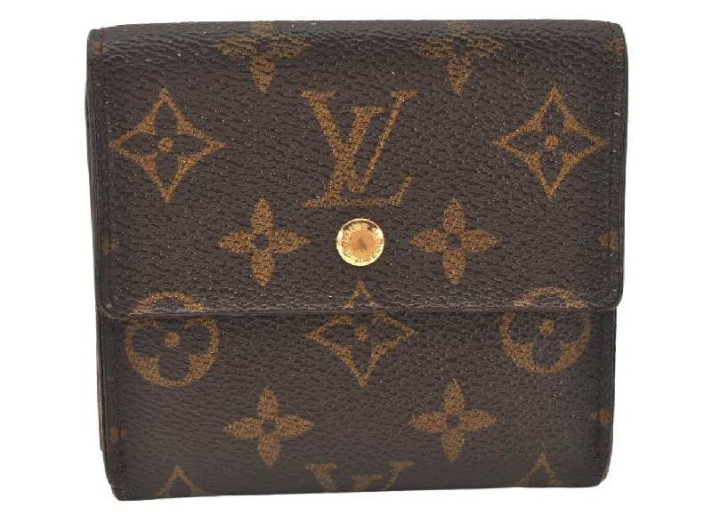 Authentic Louis Vuitton Monogram M61652 Porte Monnaie Billet Carte Credit 3706K