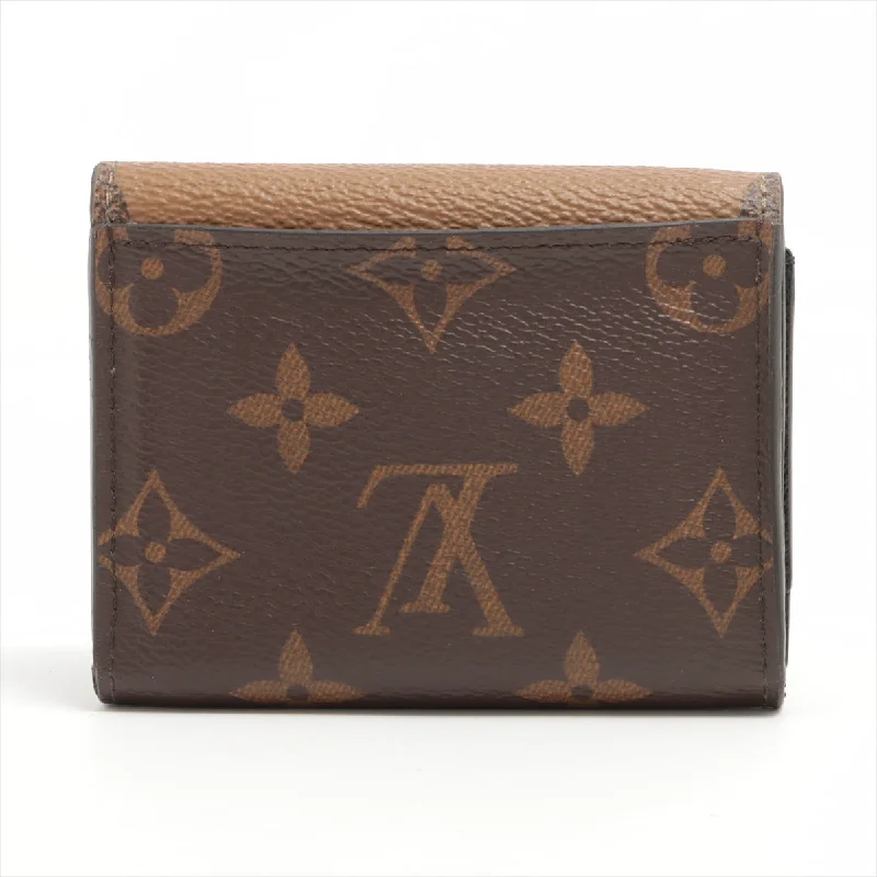 Louis Vuitton Giant Monogram Reversee Portefolio Zoe M80725 Black X Brown Compact Wallet