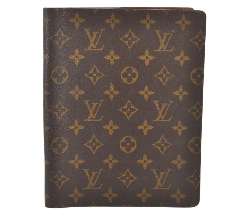 Authentic Louis Vuitton Monogram Agenda Bureau Note book Cover R20001 LV 3673K