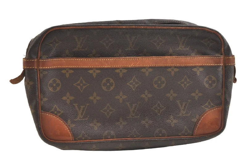 Authentic Louis Vuitton Monogram Compiegne 28 Clutch Hand Bag M51845 Junk 3376K