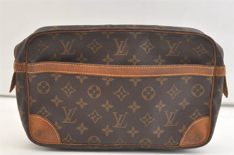 Authentic Louis Vuitton Monogram Compiegne 28 Clutch Hand Bag M51845 Junk 3377K