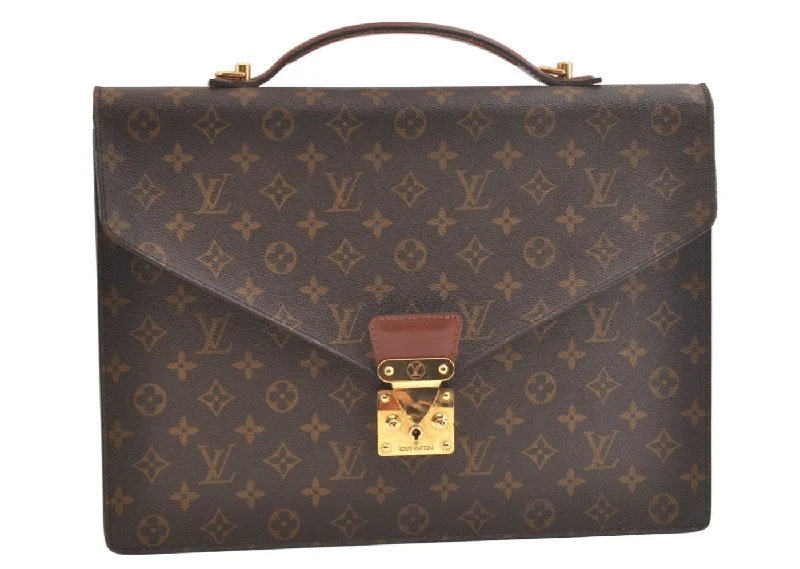 Auth Louis Vuitton Monogram Porte Documents Bandouliere M53338 Briefcase 2615K