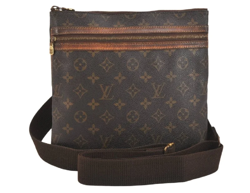 Auth Louis Vuitton Monogram Pochette Bosphore Shoulder Cross Bag M40044 LV 3467K