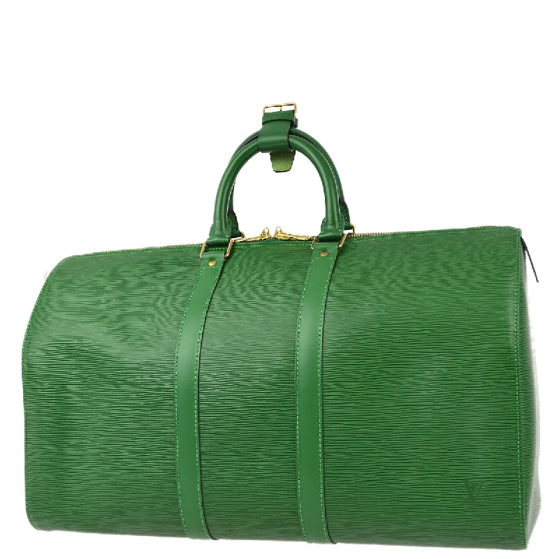 Louis Vuitton Green Epi Keepall 45 Travel Duffle Handbag M42974