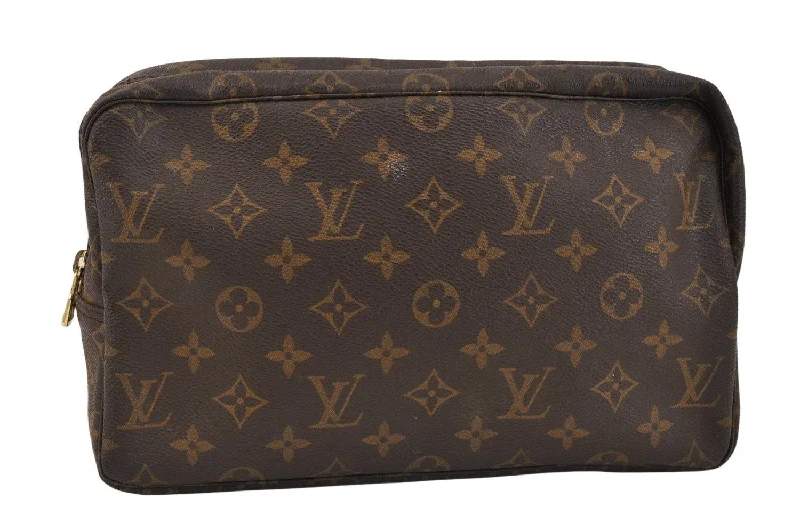 Auth Louis Vuitton Monogram Trousse Toilette 28 Clutch Bag M47522 Junk 3158K