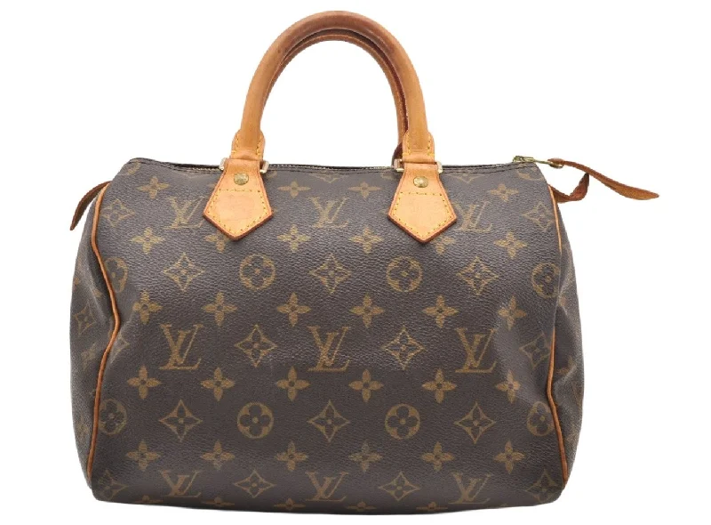 Authentic Louis Vuitton Monogram Speedy 25 Boston Hand Bag M41528 LV 3474K