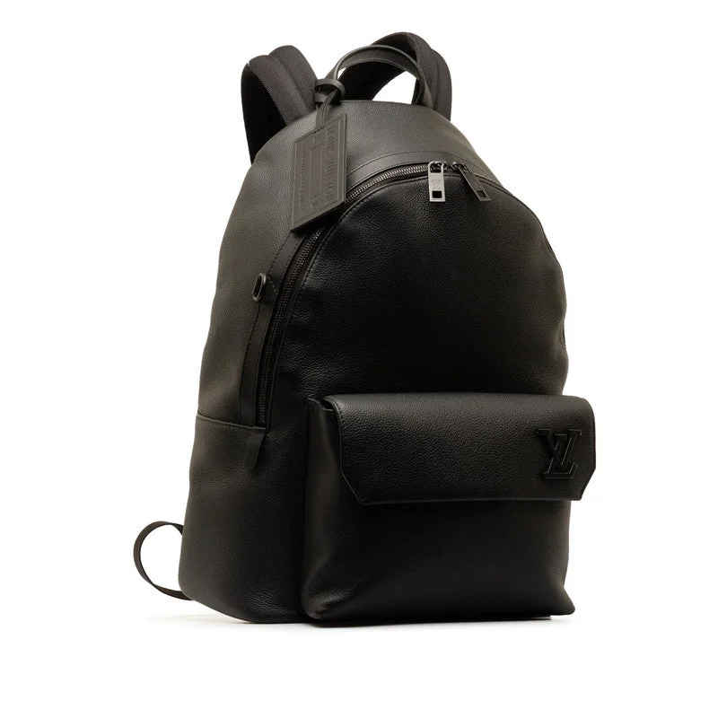 Louis Vuitton LV Logo Backpack M57079 Noir Black Leather Men Louis Vuitton