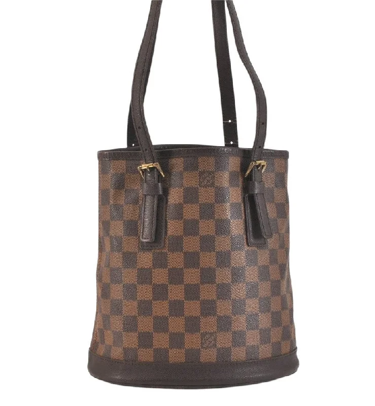 Authentic Louis Vuitton Damier Marais Bucket Shoulder Tote Bag N42240 LV 3749K