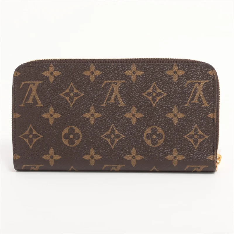 Louis Vuitton Monogram  Wallet M82614 Brown x Pink Round Zip Wallet