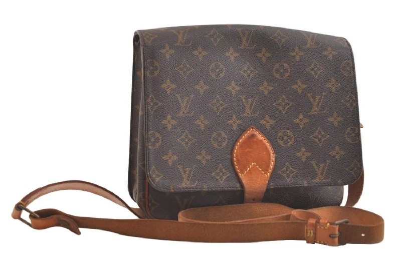 Authentic Louis Vuitton Monogram Cartouchiere GM M51252 Shoulder Cross Bag 2684K