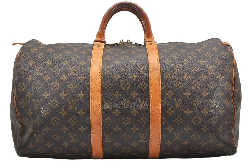 Authentic Louis Vuitton Monogram Keepall 50 Travel Boston Bag M41426 LV 3038K