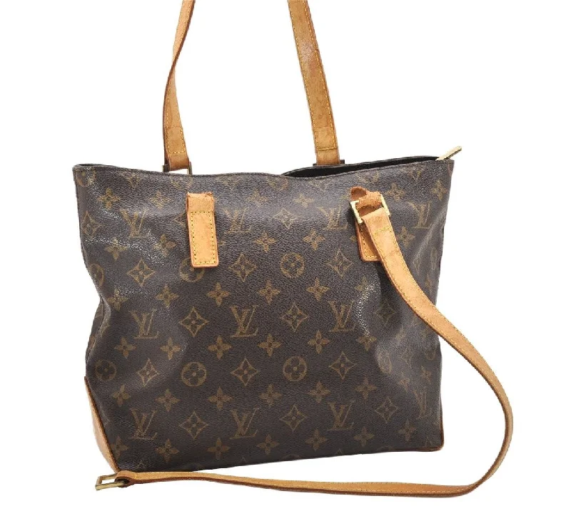 Authentic Louis Vuitton Monogram Cabas Piano Shoulder Tote Bag M51148 Junk 2909K