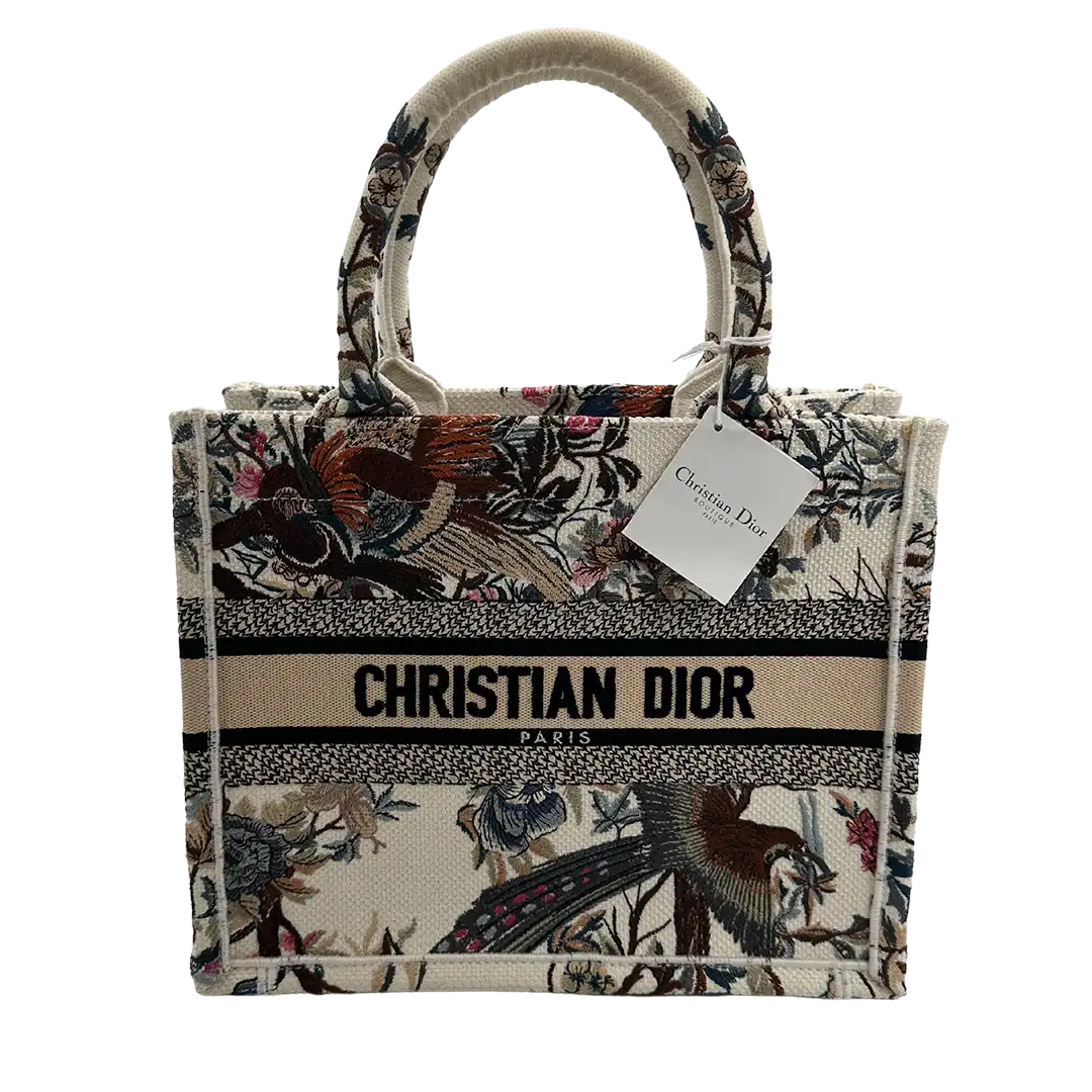 Dior Jardin d'Hiver Book Tote Small  Personalisierung "SF" / Exzellent