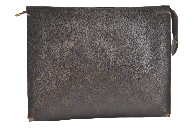 Authentic Louis Vuitton Monogram Poche Toilette 26 M47542 Cosmetics Pouch 3559K