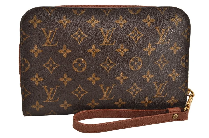 Authentic Louis Vuitton Monogram Orsay Clutch Hand Bag Purse M51790 LV 3318K