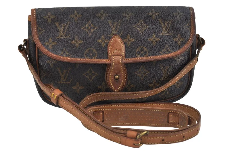 Authentic Louis Vuitton Monogram Gibeciere PM Shoulder Cross Bag M42248 LV L0165