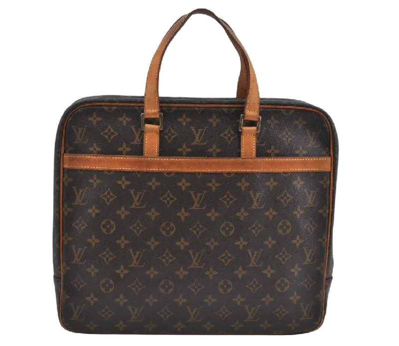 Authentic Louis Vuitton Monogram Porte Documents Pegase M53343 Briefcase L0220