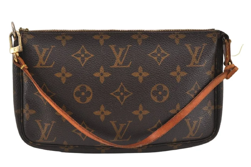 Authentic Louis Vuitton Monogram Pochette Accessoires Pouch M51980 Junk 2535K