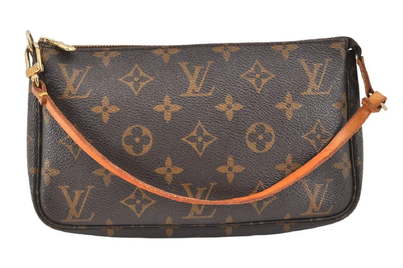 Authentic Louis Vuitton Monogram Pochette Accessoires Pouch M51980 LV 2524K