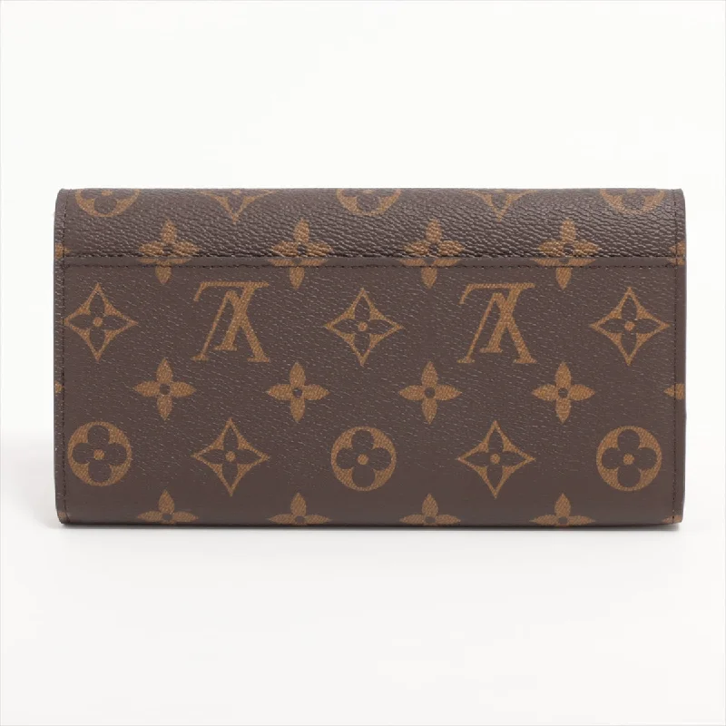 Louis Vuitton Monogram Portefoliosara M60531 Brown Long   Wallet